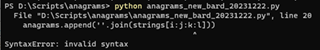 ../Python anagrams Bard code running on Windows console
